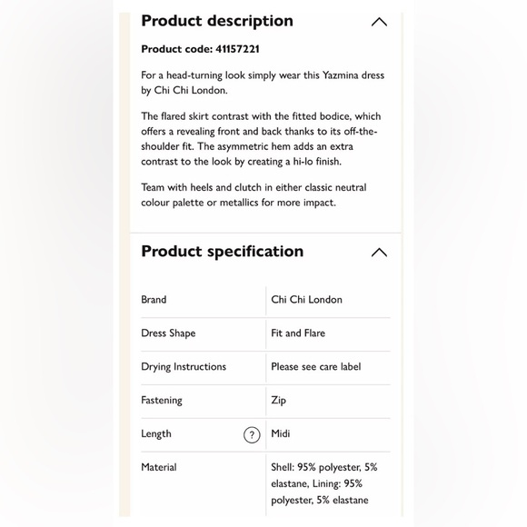 Chi Chi London Yazmina Asymmetric Hem Bardot Dress - Picture 12 of 13
